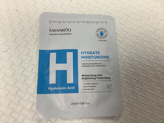 Hydrate moisturizing, hyaluronic acid facemask ￼
