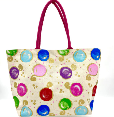 TOTE WITH METALLIC DOT TOTEBAG