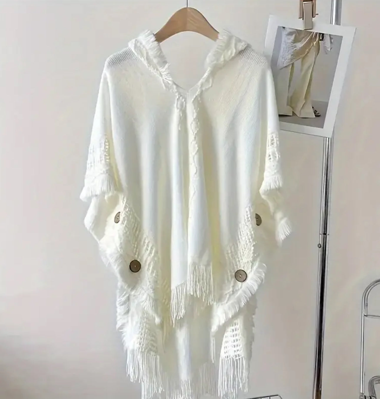 Soft Knitted Stylish Tassel Cape Shaw -one size fits all