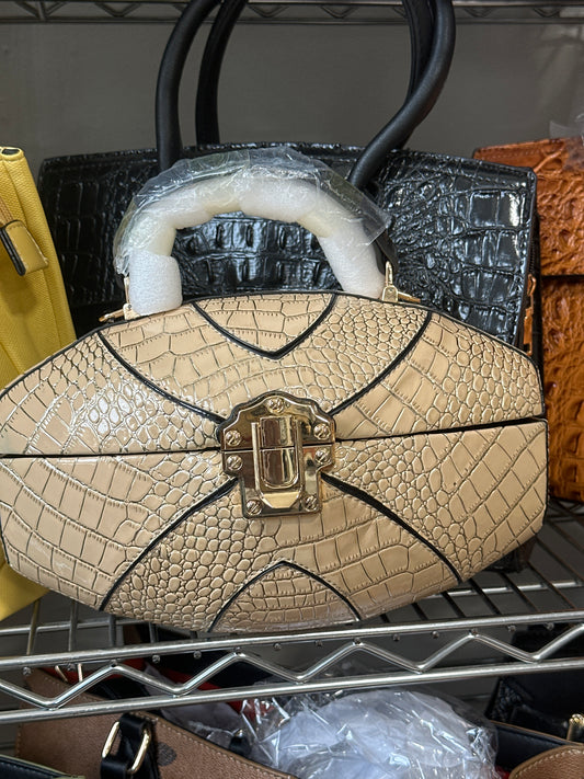 Croco Leather Football Bag S – 1058