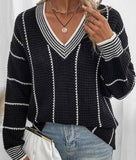 Striped knit sweater