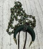 Green moon pendant