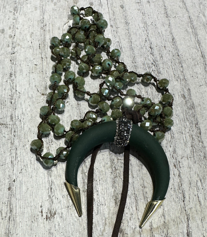 Green moon pendant