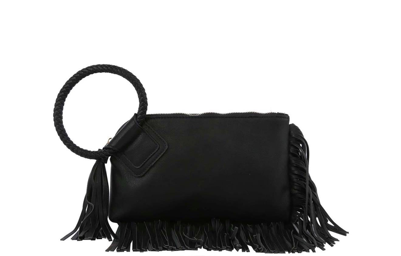 Fringe Cuff Clutch Tassel Wristlet Clutch JY-0378