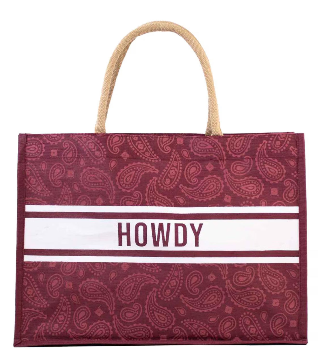 Howdy Paisley Juco Tote