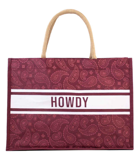 Howdy Paisley Juco Tote