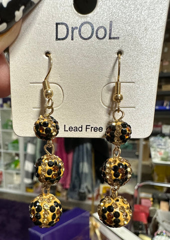 drool leopard earrings