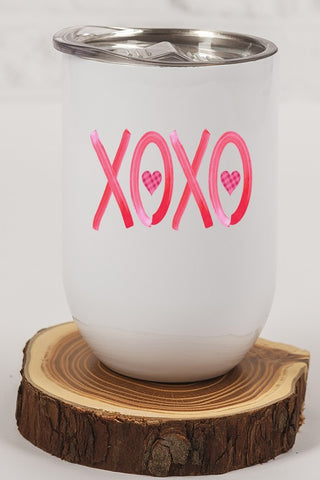 Valentine's Day Red XOXO Wine Cup Tumbler