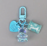 Teddy Bear Resin and Heart Charm