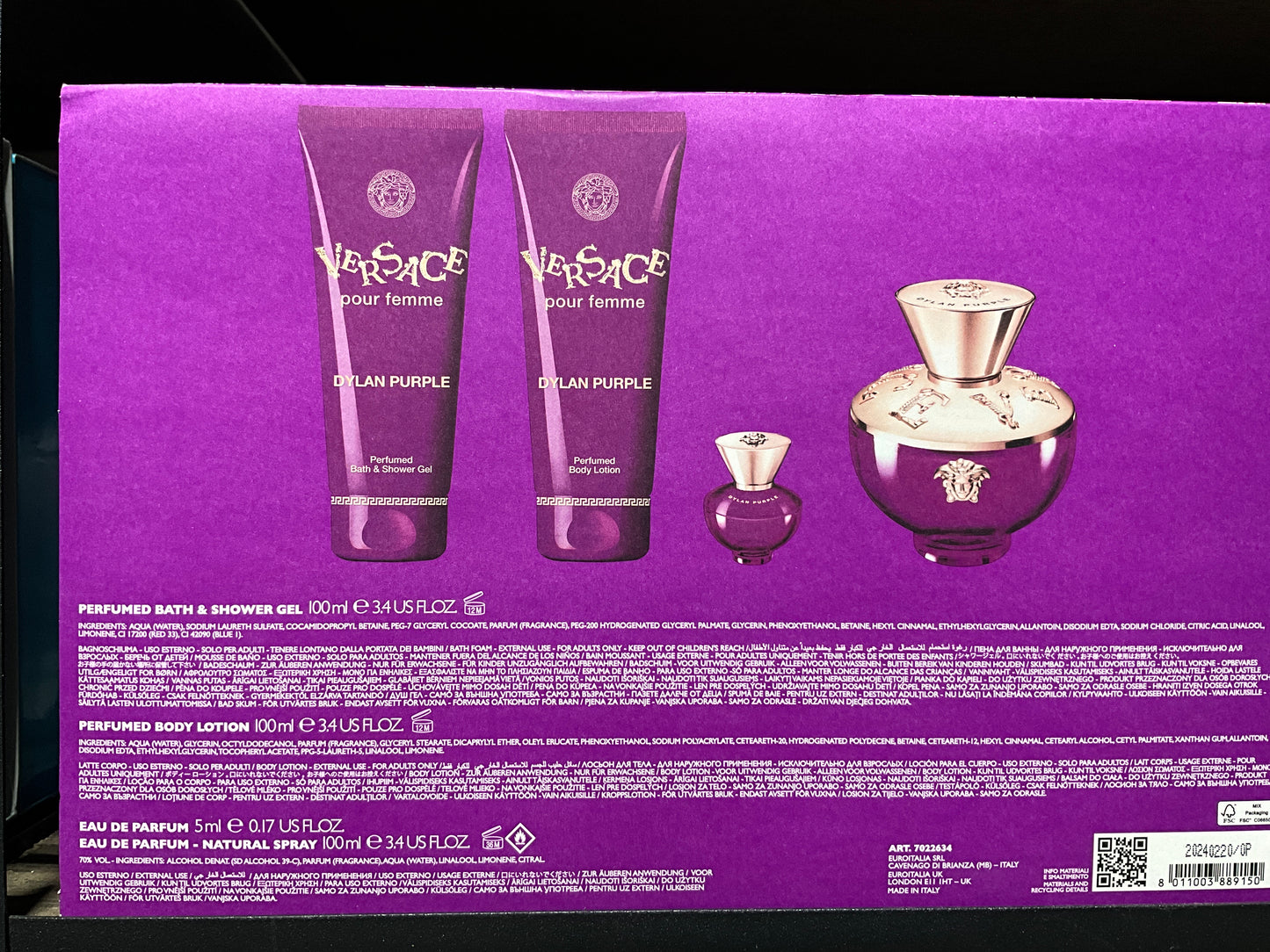 Versace Pour Femme Dylan Purple 4-pcs Gift Set