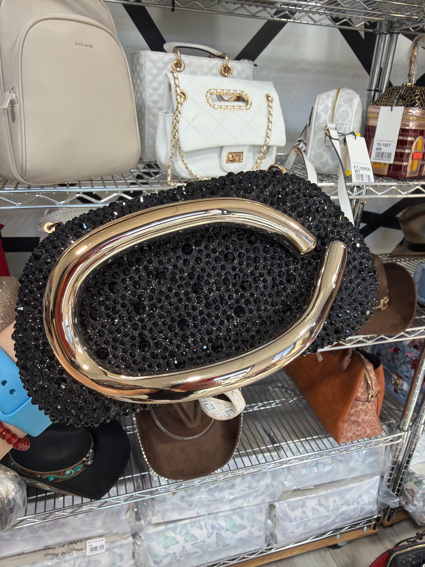 Black Crystal Clutch