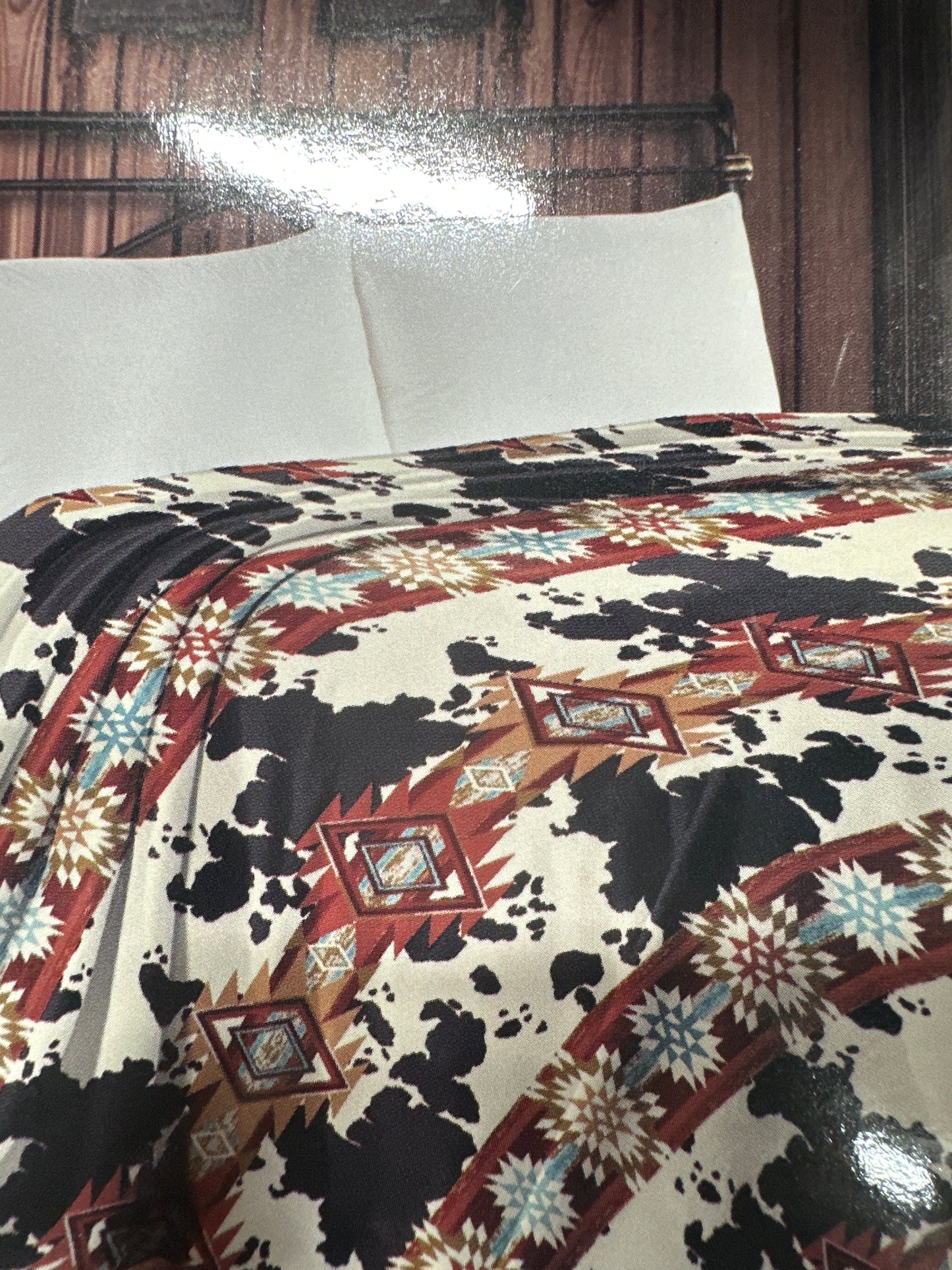 Cow Print Southwest Blanket