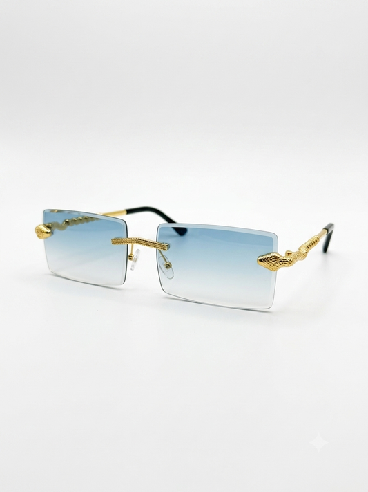 Carter Rimless Sunglasses – UV400 Protection Gold Frame
