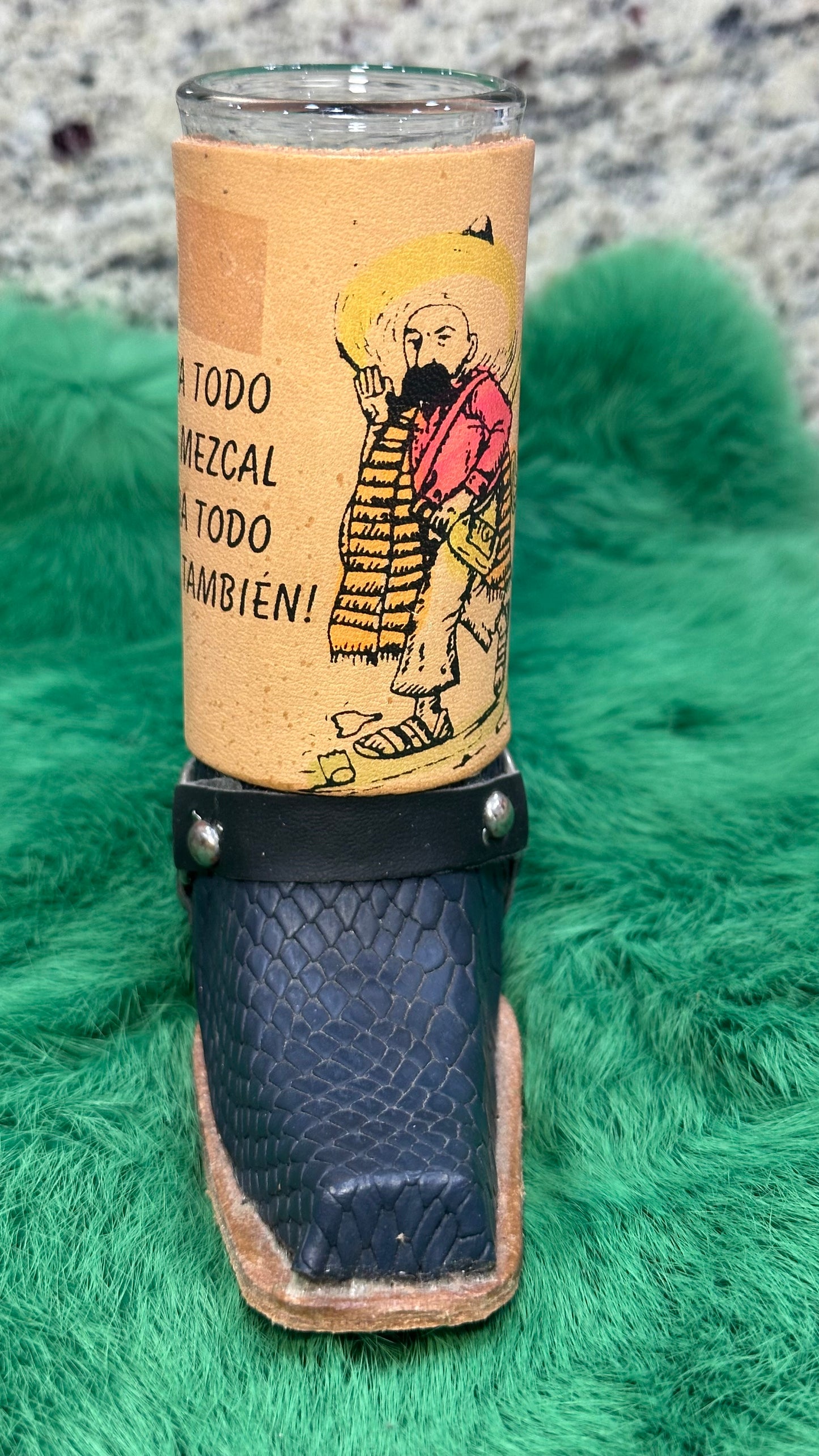 Blue Shot Glass Boots