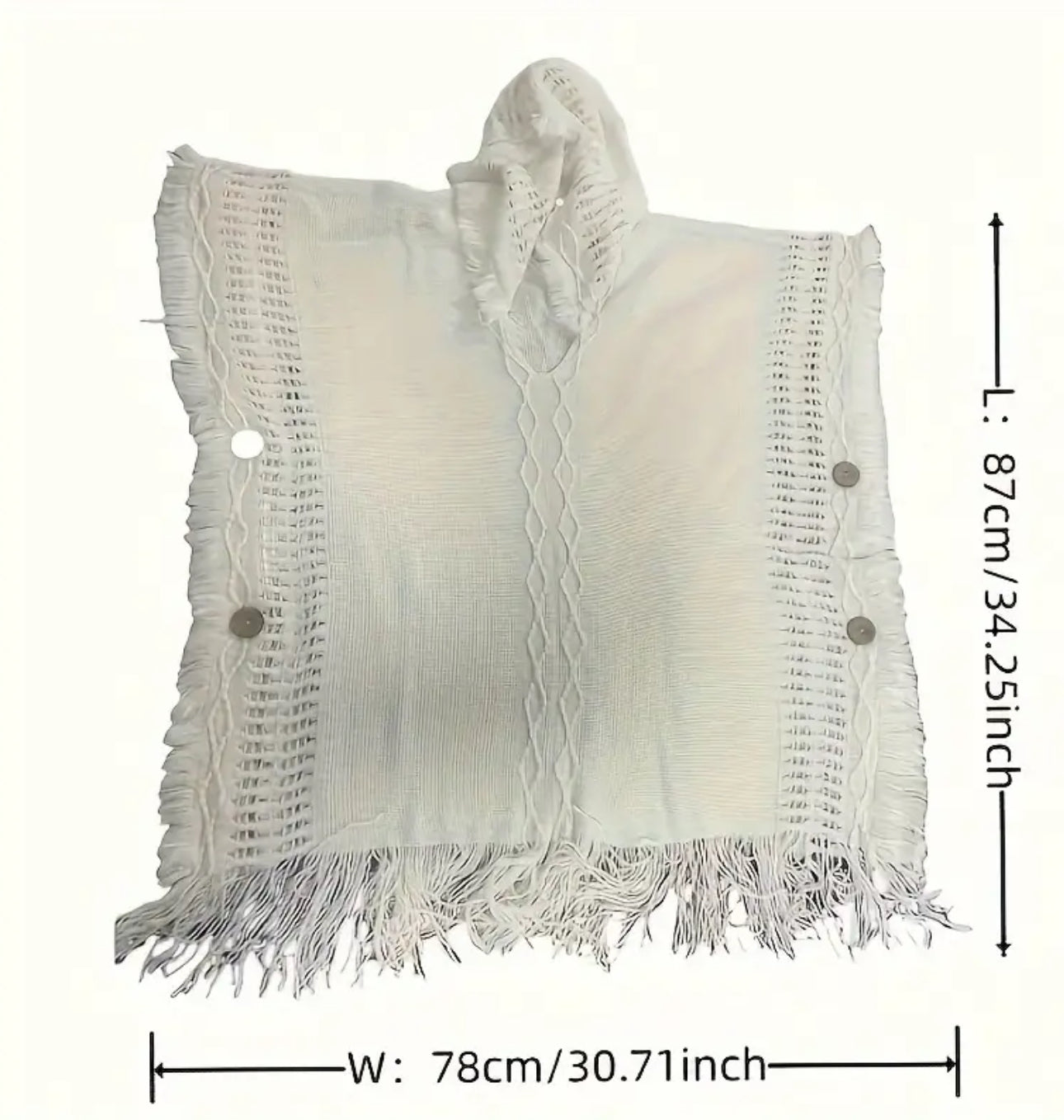 Soft Knitted Stylish Tassel Cape Shaw -one size fits all