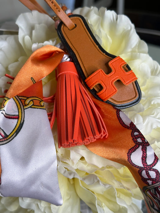 Cute Orange Sandle Bag Charm