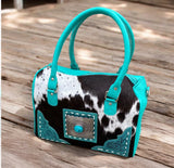 TURQUOISE SPEEDY COWHIDE CONCHOS
