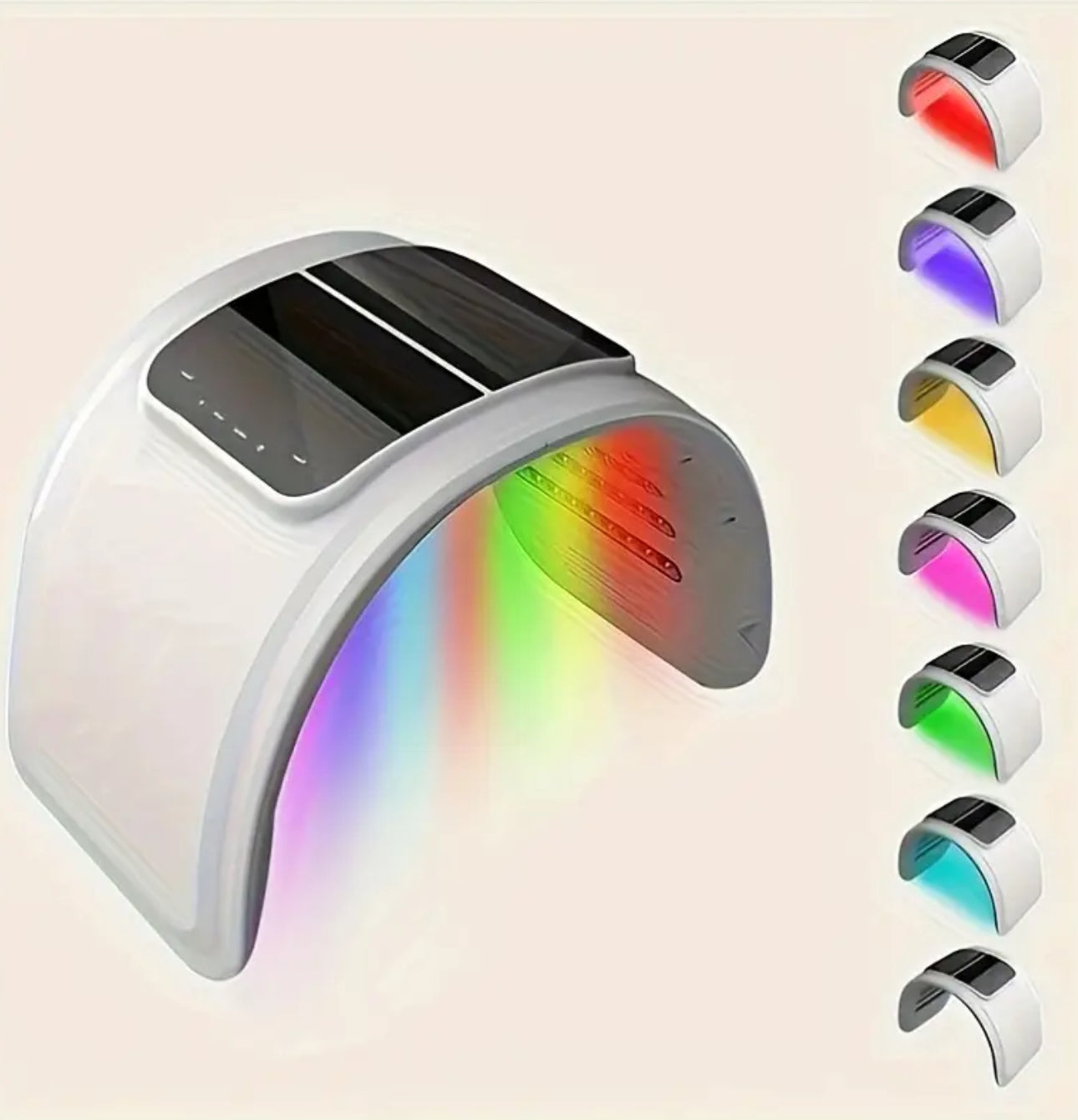 Folding 7 color  skin rejuvenator 7-in-1 LED Light Therapy for Face - Photon LED Facial Machine with Hot & Cold Mist Functions