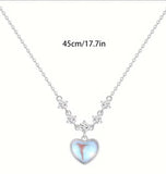 Moonstone Love Heart Necklace