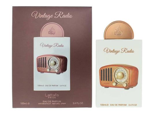 Lattafa Pride Vintage Radio for Unisex Eau de Parfum Spray, 3.4 Ounce / 100 ml