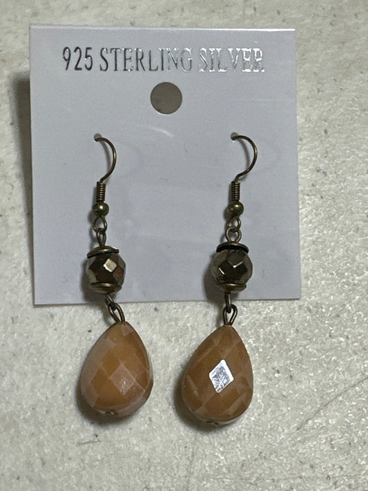 Peach Teardrop earrings