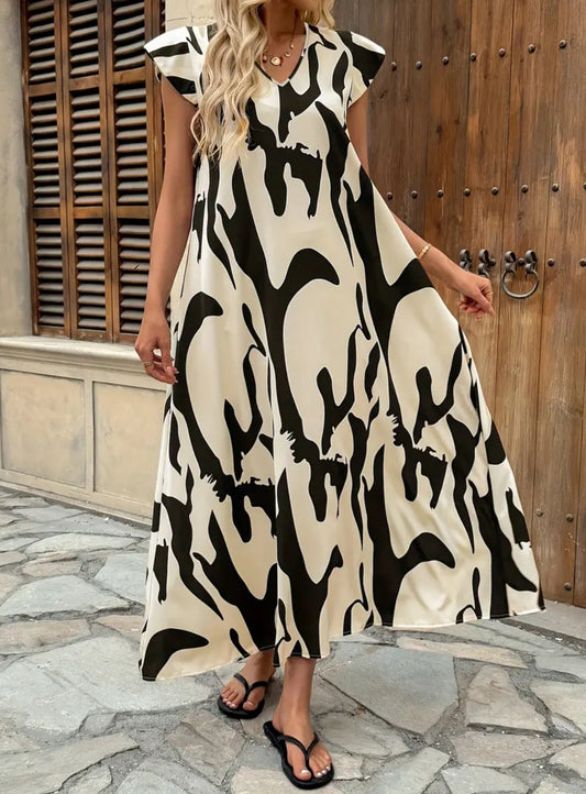 White and Black Dress XXL