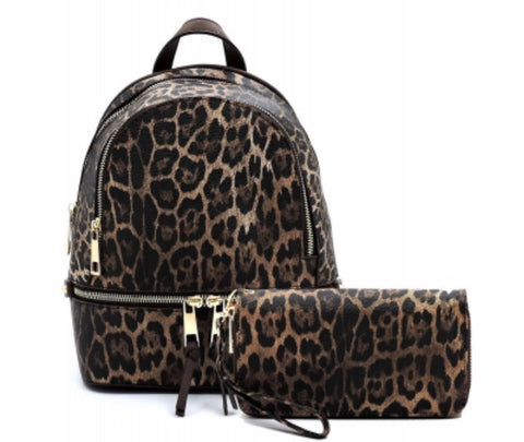 Leopard Print Backpack