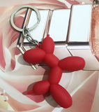 Matte Colors Kawaii Cartoon Balloon Dog Keychains