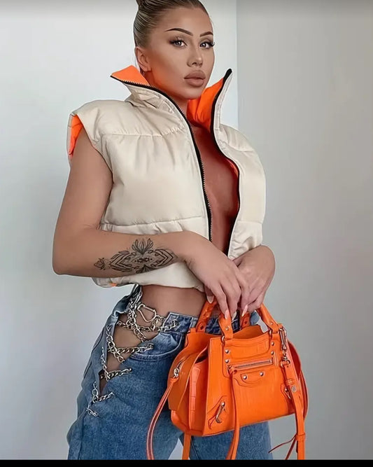 Solid Simple Reversible Vest