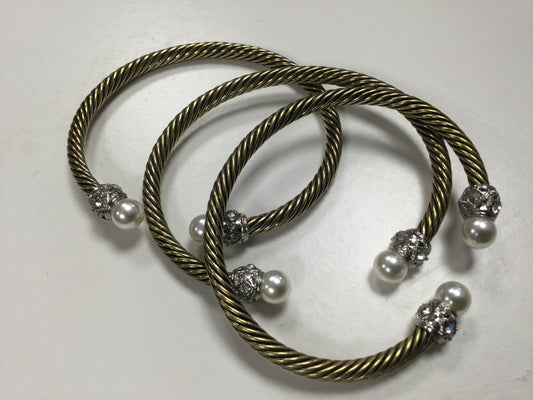 Rope gold pearl bracelet