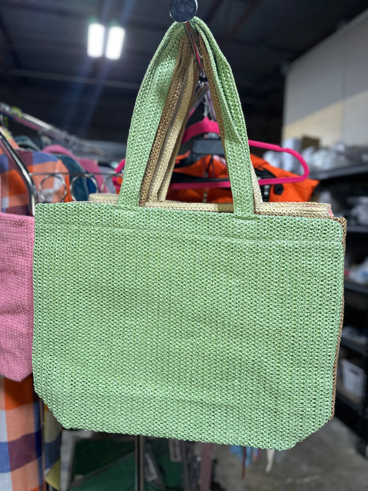 Wicker Beach Bag  Solid colors