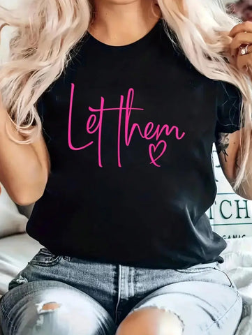 LET THEM Shirt 🩷 -Pink Letters