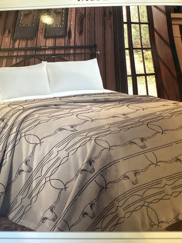 Tan Longhorn King Blanket