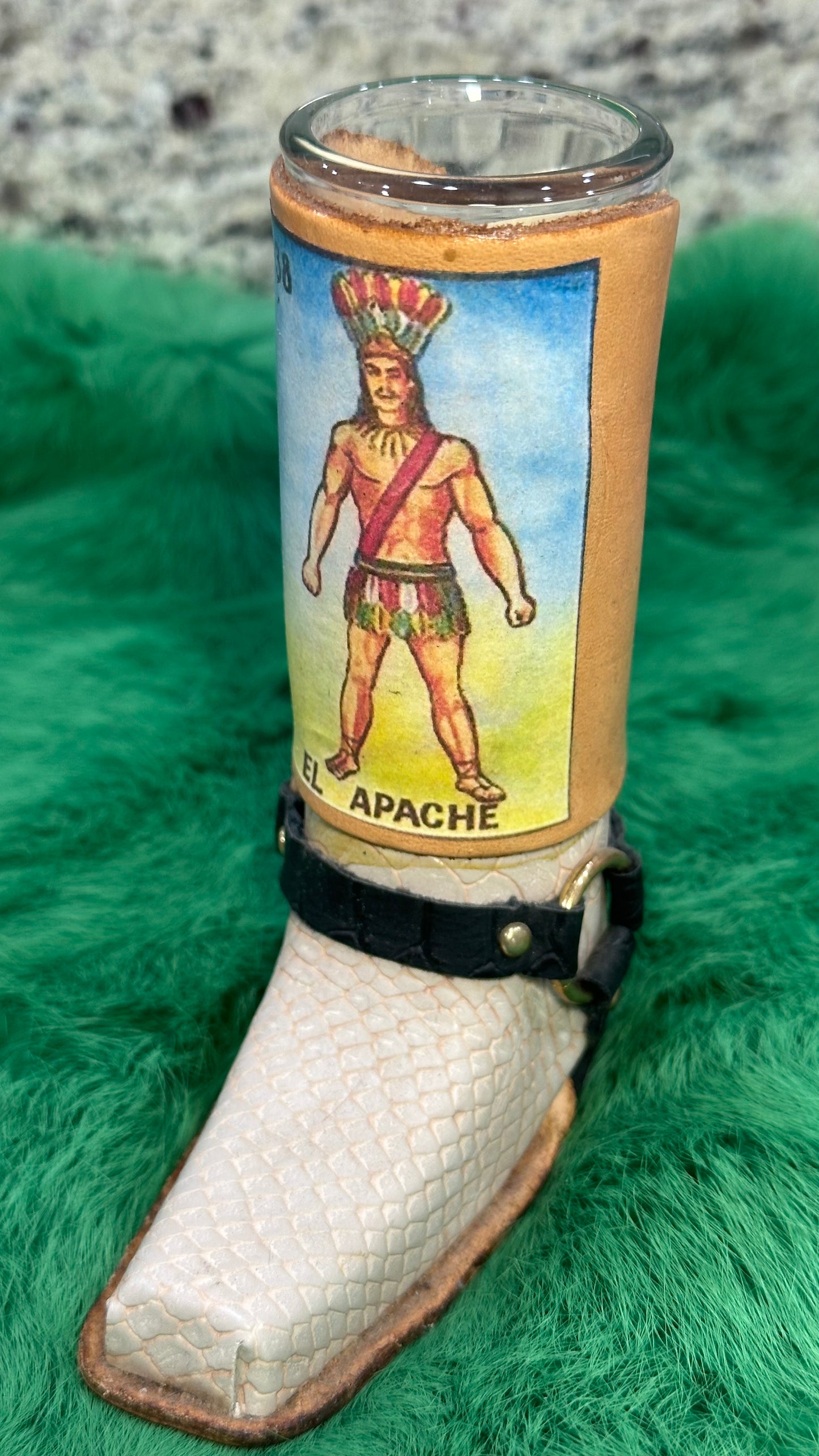 El Apache shot glass boots