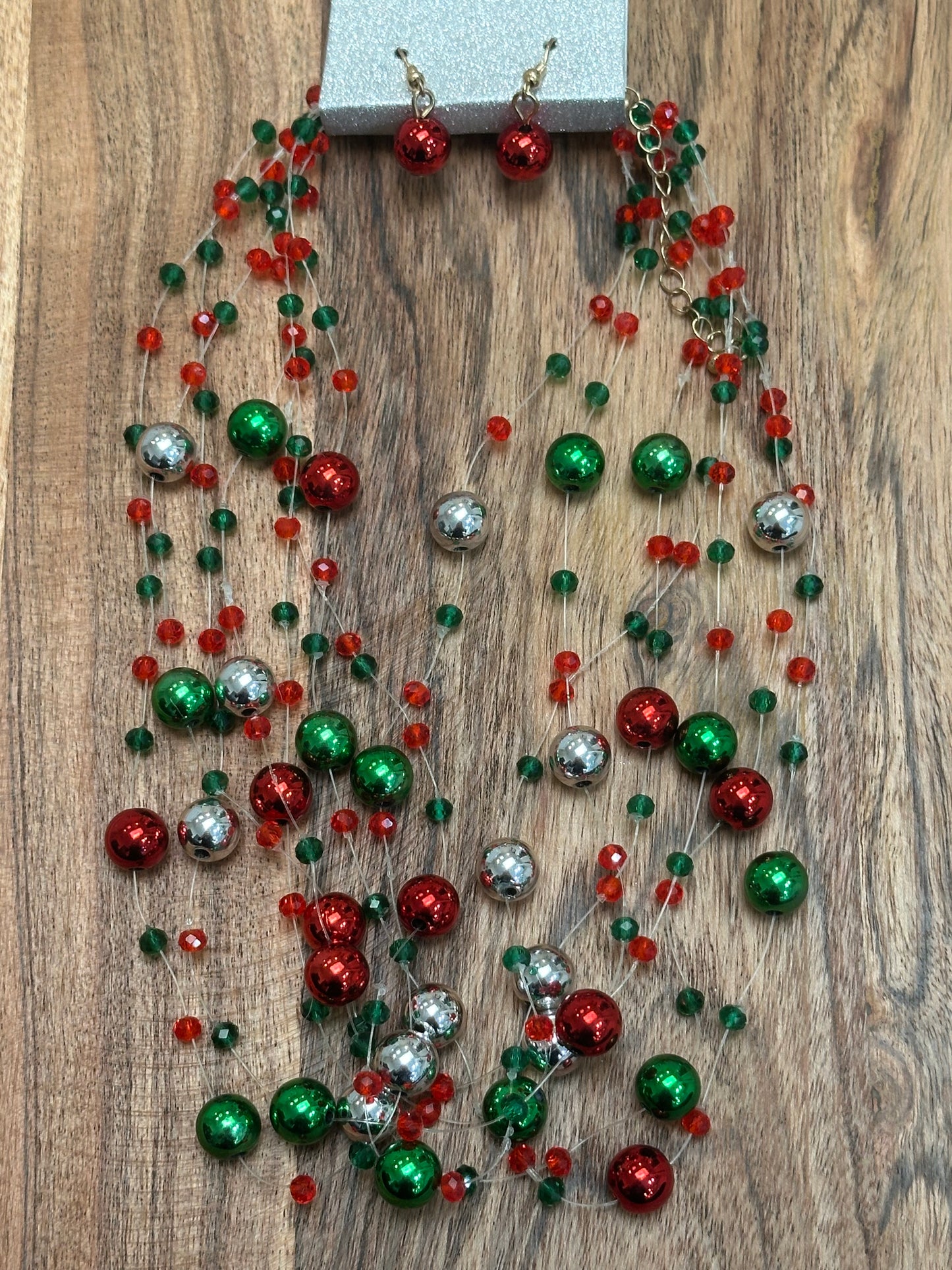 Christmas Necklace with Earrings set