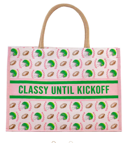 Classy Until Kickoff Juco Tote