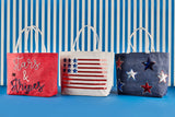 RED 4TH OF JULY SPARKLE TOTE BAG