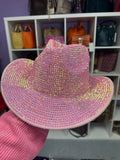 Pink Rhinestone Hat