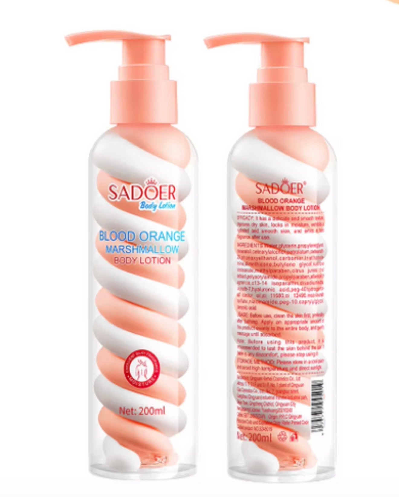 Sadoer Nicotinamide Marshmallow Blood Orange Body Lotion 200ml