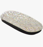 Sparkly Rhinestone Eyeglass Case Cute Handmade Hard Shell Glasses Box for Women