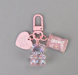 Teddy Bear Resin and Heart Charm