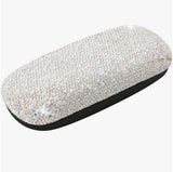 Sparkly Rhinestone Eyeglass Case Cute Handmade Hard Shell Glasses Box for Women