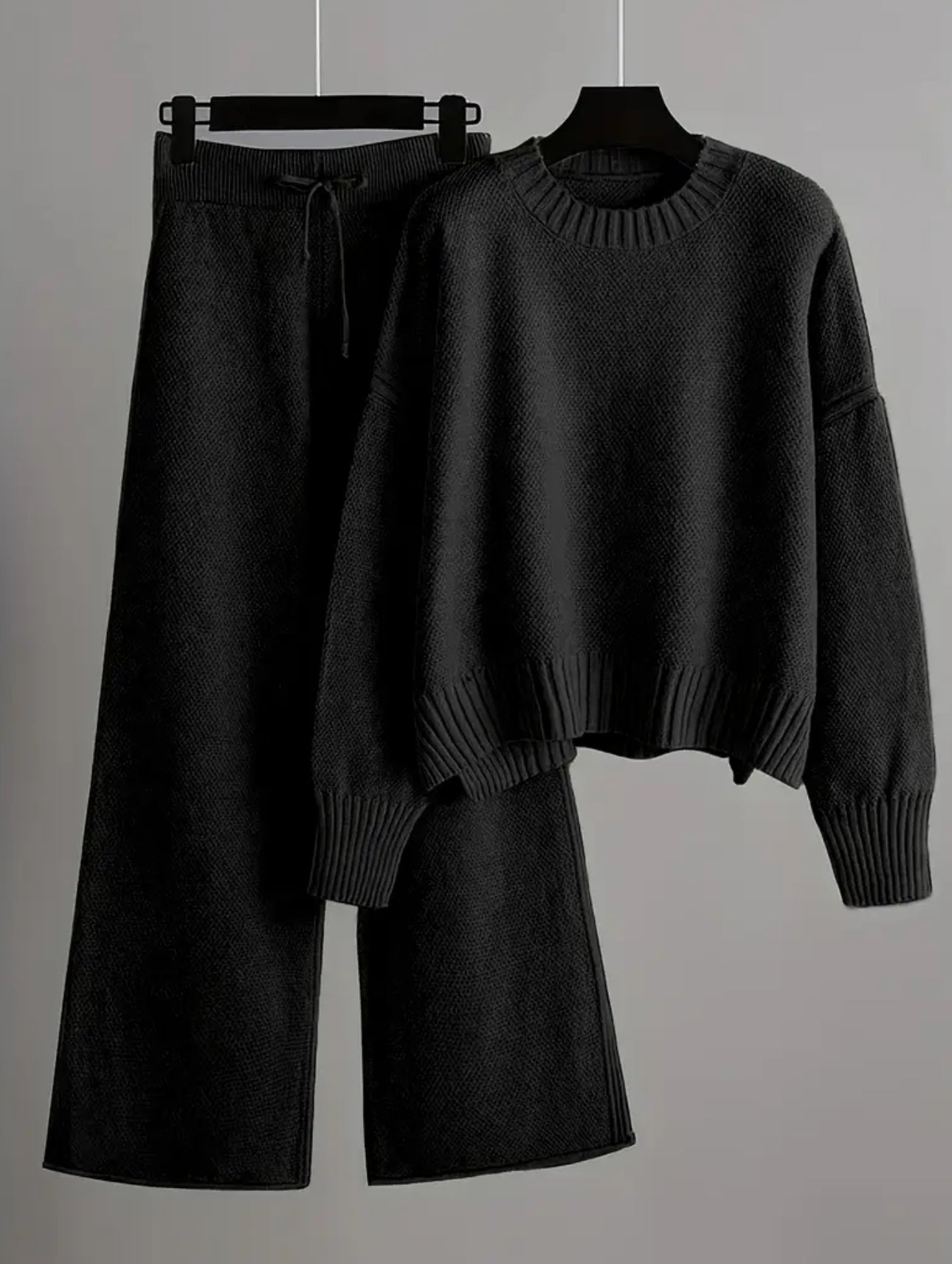 Black SweaterTwo-piece Set