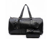 Ostrich Croc 2-in-1 Duffle & Makeup Pouch Set