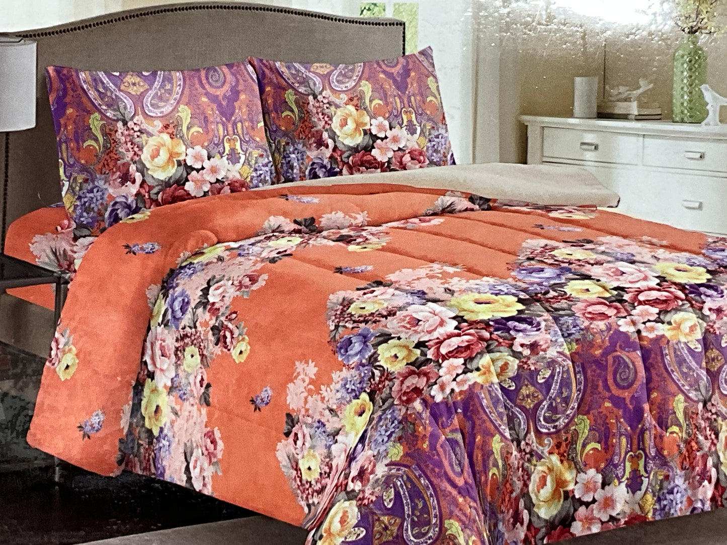 Iris borrego 3PC BEDSPREAD - QUEEN