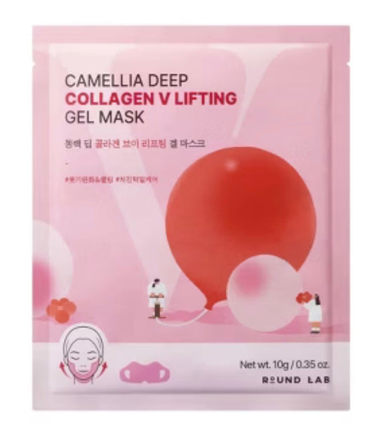 Round Lab Camellia Deep Collagen V Lifting Gel Mask: Brightening, Hydrating, Niacinamide, Normal Skin