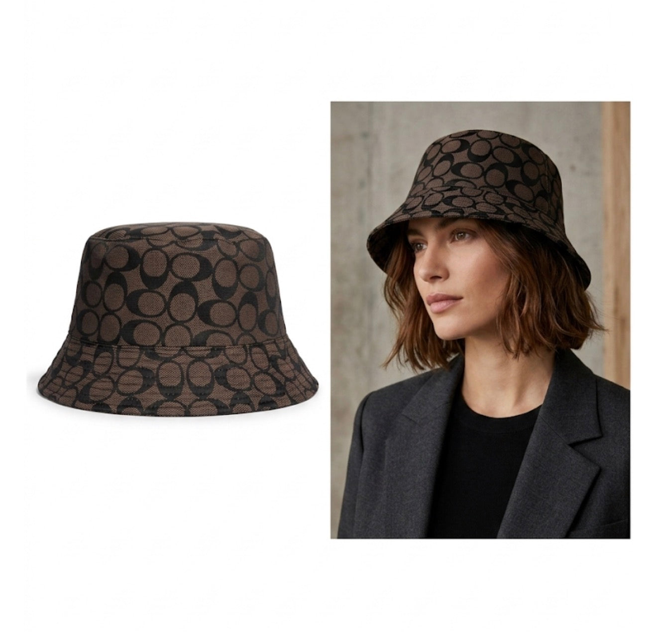 Cute Summer Bucket Hat -Brown