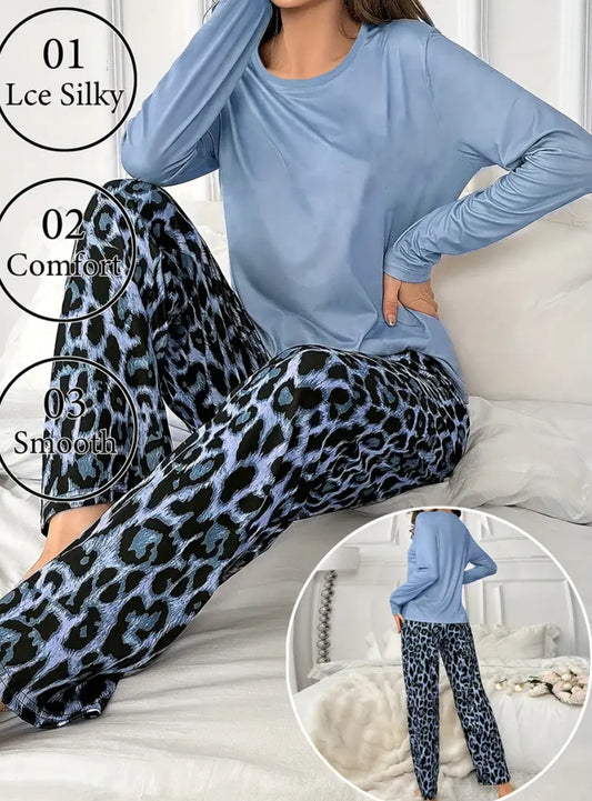 Blue Leopard PAJAMAS XL