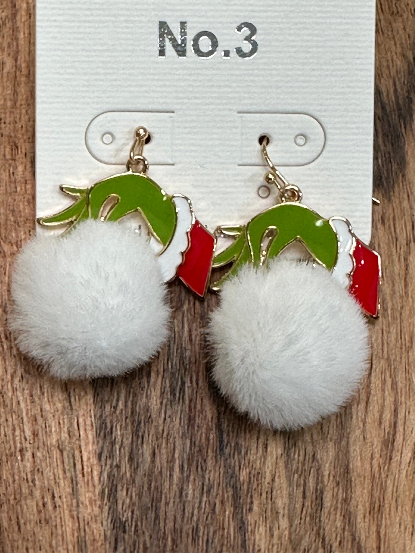 Grinch Pompom Earrings