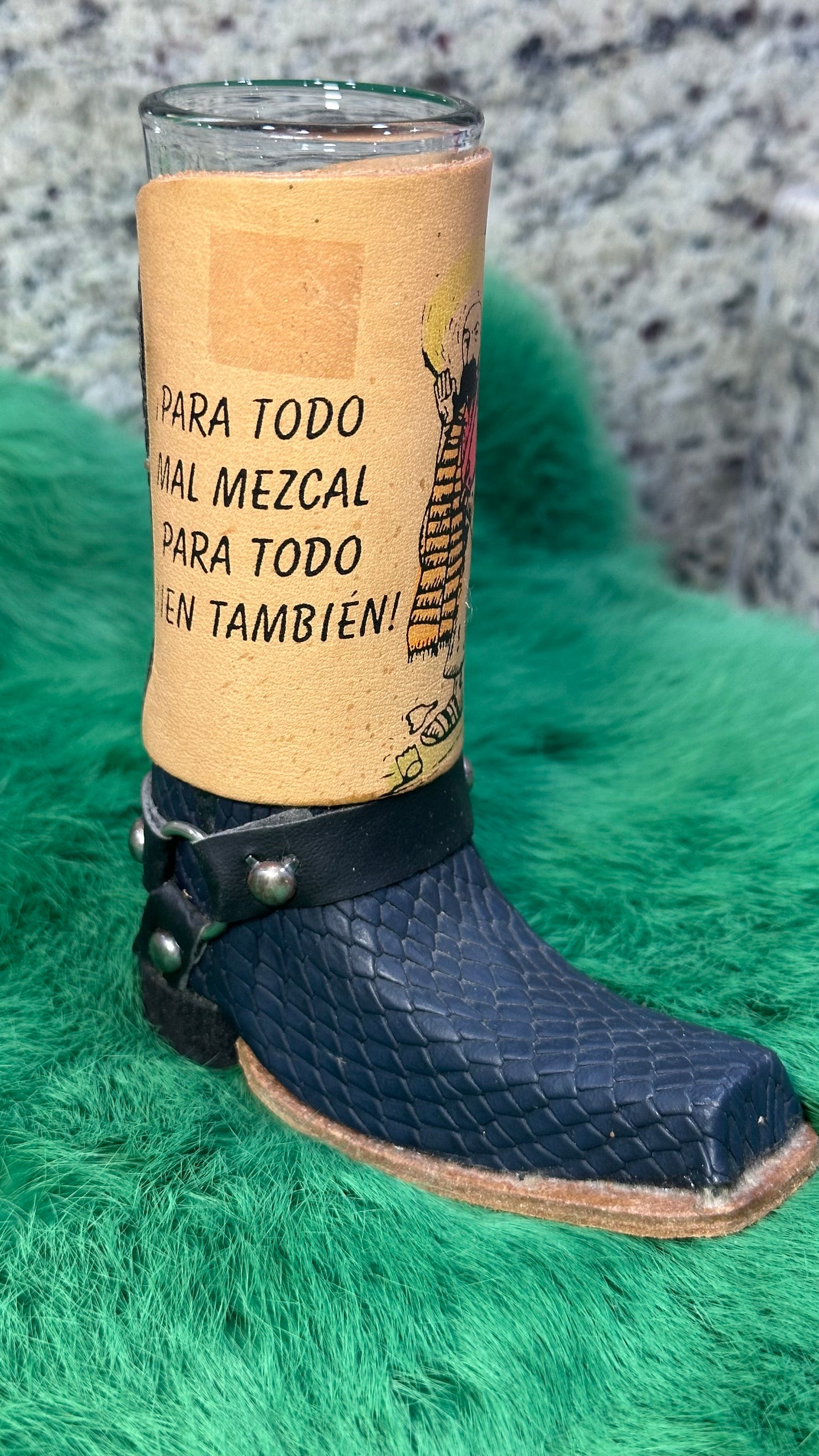 Blue Shot Glass Boots